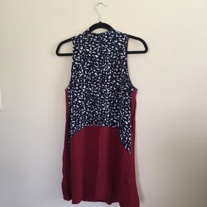 Navy and maroon sleeveless dress from Pants Store